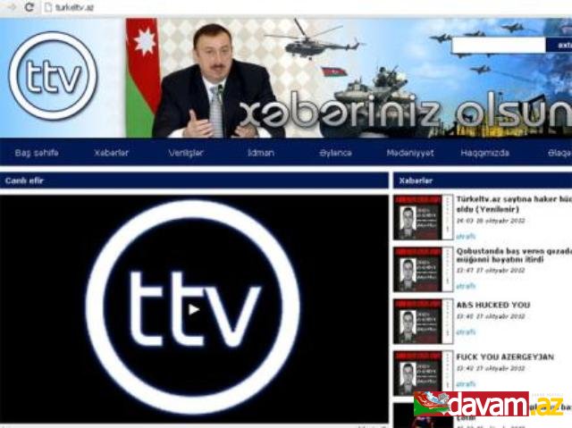 Ermənilər Türkel TV-nin saytını dağıtdı - FOTO