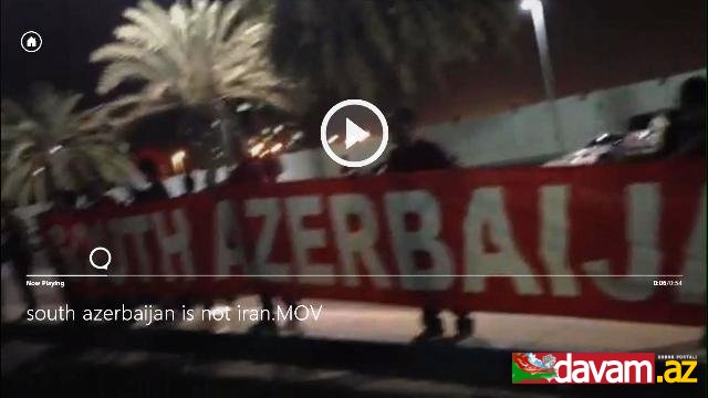 Traxtur-Əlcəzirə oynunda : South Azerbaijan is not iran 25 metrəlik baner yenidən qaldırldı (VIDEO)
