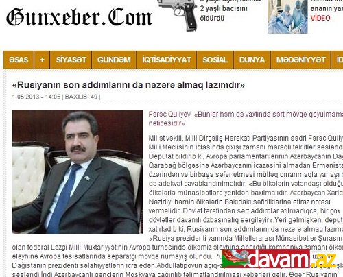 «Rusiyanın son addımlarını da nəzərə almaq lazımdır»