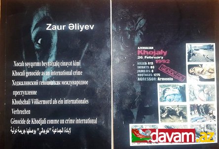 Altı dildə  -Xocalı soyqırımı beynəlxalq cinayət kimi”” kitabı dərc edildi