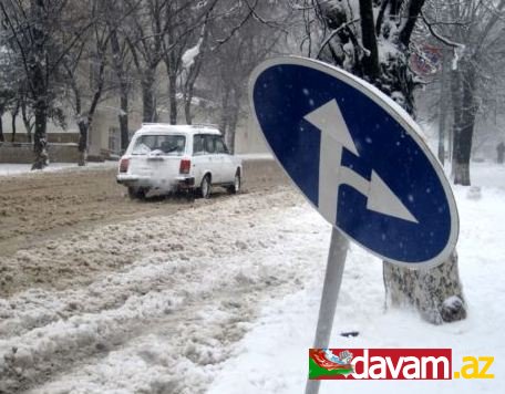 Şamaxı istiqamətində yollarda nəqliyyatın hərəkəti qismən bərpa olunub