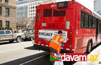 Amerikanın Vaşinqton və Nyu York şəhərləri Xocalı pankartlarına büründü