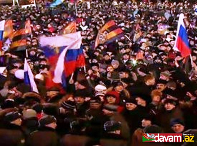 Moskvada Vladimir Putin tərəfdarlarının mitinqi başlayıb