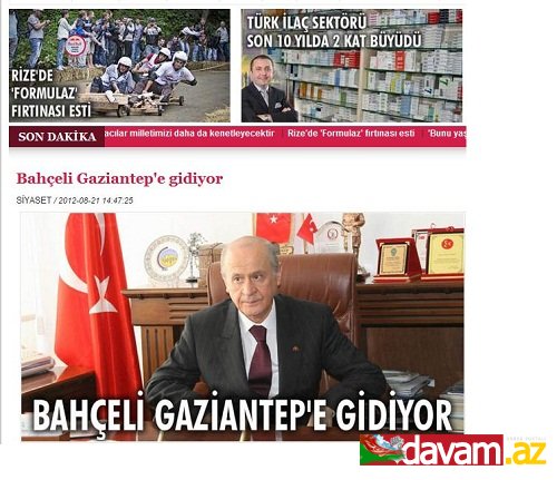 Bahçeli Gaziantep'e gidiyor