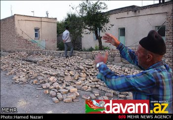 Güney Azərbaycanda başverən Zəlzələdə dağıtılardan  FOTOLAR