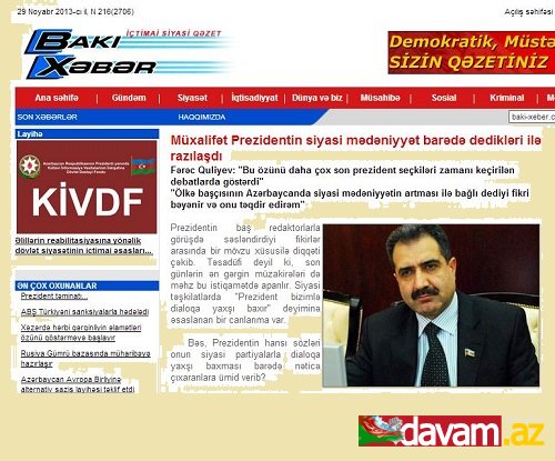 Müxalifət Prezidentin siyasi mədəniyyət barədə dedikləri ilə razılaşdı