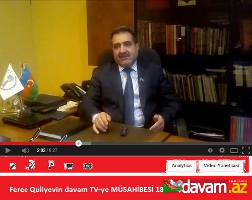 Fərəc Quliyev: -Köləliyi qəbul etməklə qırğından xilas olmaq olardı- (video)