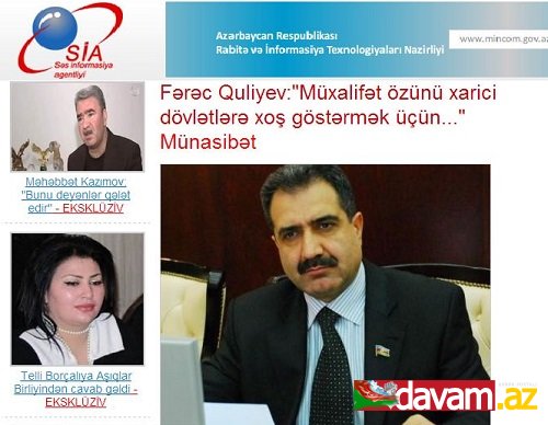 Fərəc Quliyev:-Müxalifət özünü xarici dövlətlərə xoş göstərmək üçün...