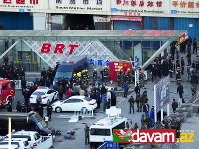 Polis Çinin Urumçi şəhərində terror aktını törədənlərdən birini saxlayıb