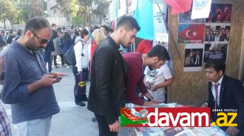 İstanbulda güneyli məhbusların azadlığa buraxılması üçün imza toplama kampanıyası keçirildi (foto)