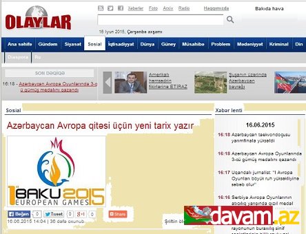 Azərbaycan Avropa qitəsi üçün yeni tarix yazır