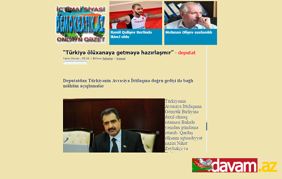 “Türkiyə ölüxanaya getməyə hazırlaşmır” - deputat