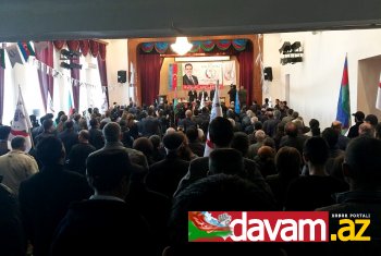 Prezidentliyə namizəd Fərəc Quliyevin  seçicilərlə yekun görüşü Şirvanda keçirildi (foto, video)