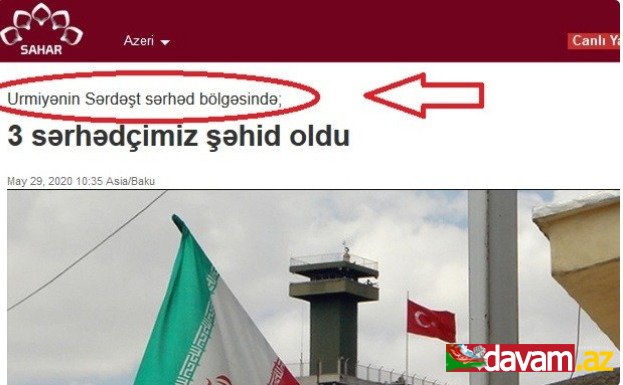 İranın anti-Azərbaycan “Səhər tv” telekanalı Qərbi Azərbaycanı “Kürdüstan” adlandırıb