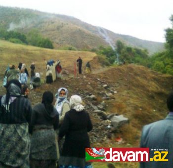 Güney Azərbaycanın Qaradağ villayətinin Abış Əhmd kəndində baş verən qarşıdurmadan FOTOlar