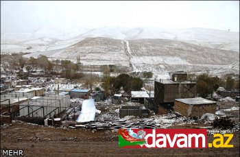 Güney Azərbaycanda zəlzələ olan bölgədə qarın yağması ciddi problemlaər yaradıb(Foto reportaj)