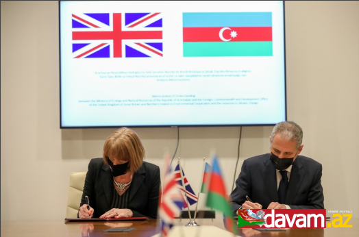 Azərbaycanla Böyük Britaniya arasında ətraf mühit sahəsində əməkdaşlığa dair Anlaşma Memorandumu imzalanıb